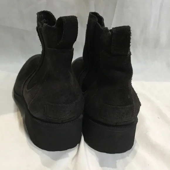 NWOT Womens Ugg Bonham II Black Waterproof Leather Sheepskin Lined Boots 1095150 - Picture 5 of 11